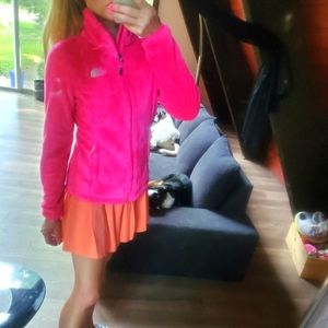 Hot pink Fuchsia The North face fleece jacket XS
